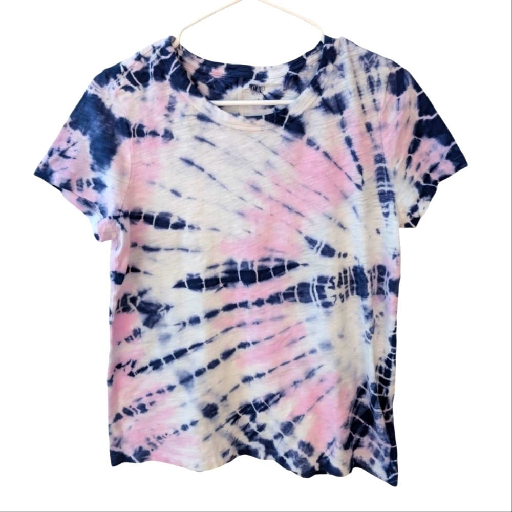 Gap Tie Dye Women's Top Pink And Blue Cotton Size M